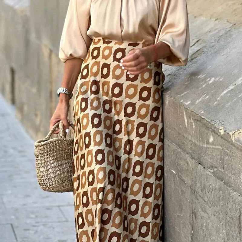 Valenzora | Boho satin skirt