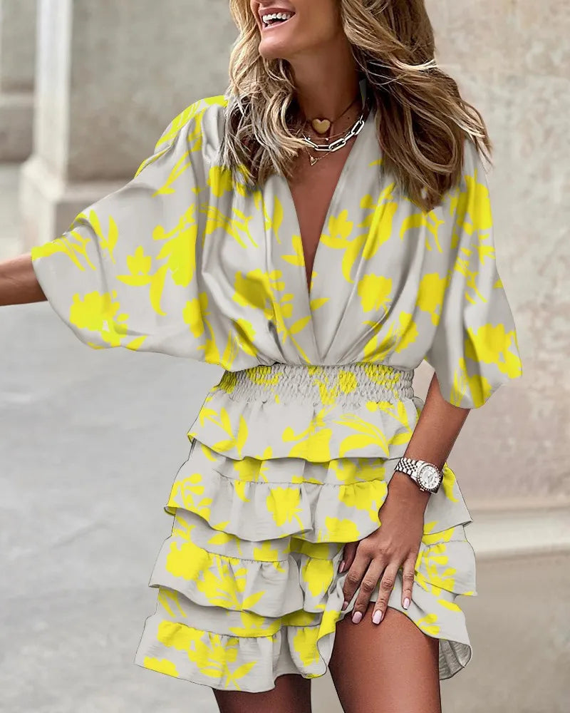 Valenzora – Stylisches, bedrucktes Minikleid