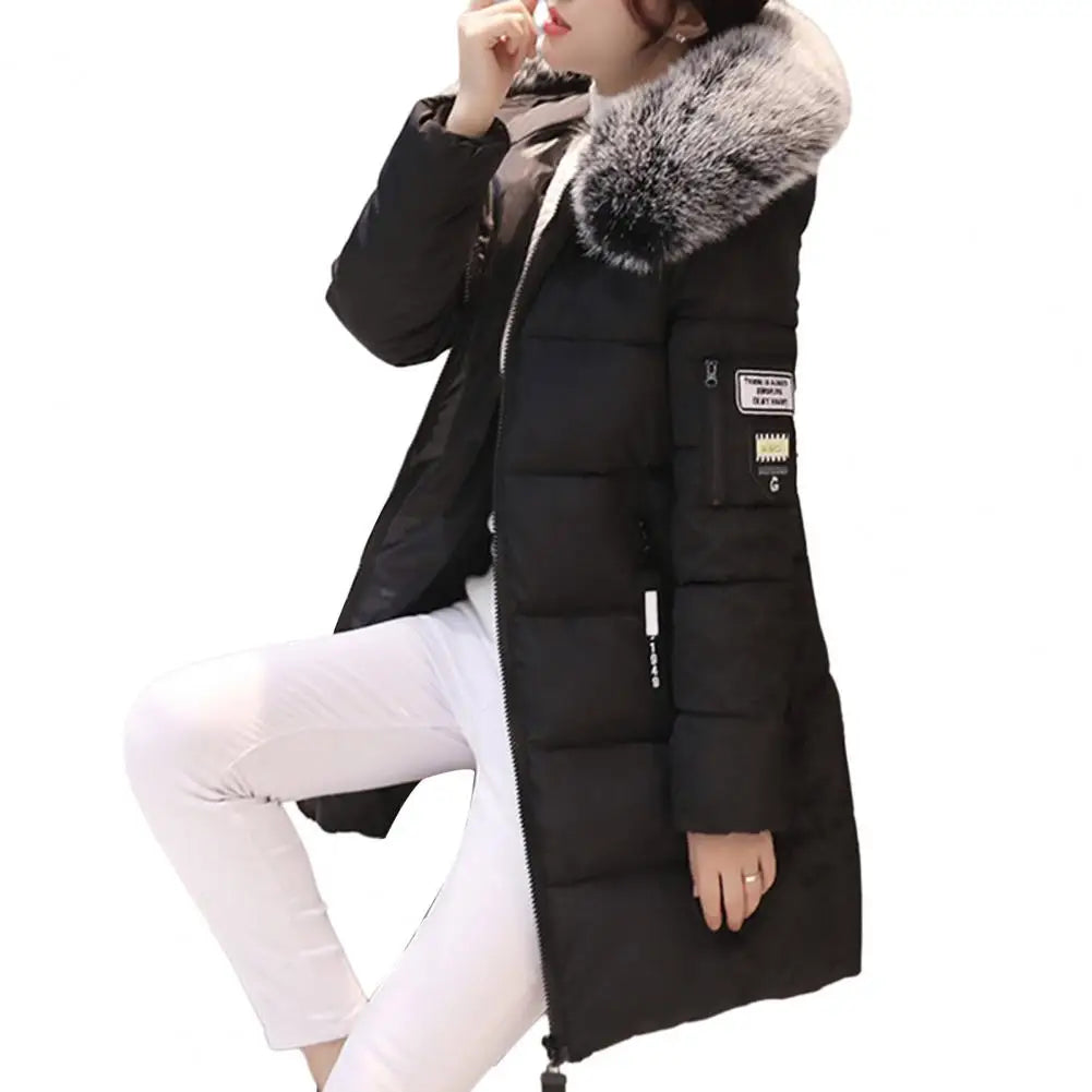 Valenzora | Winter jacket with striking collar and appliqués