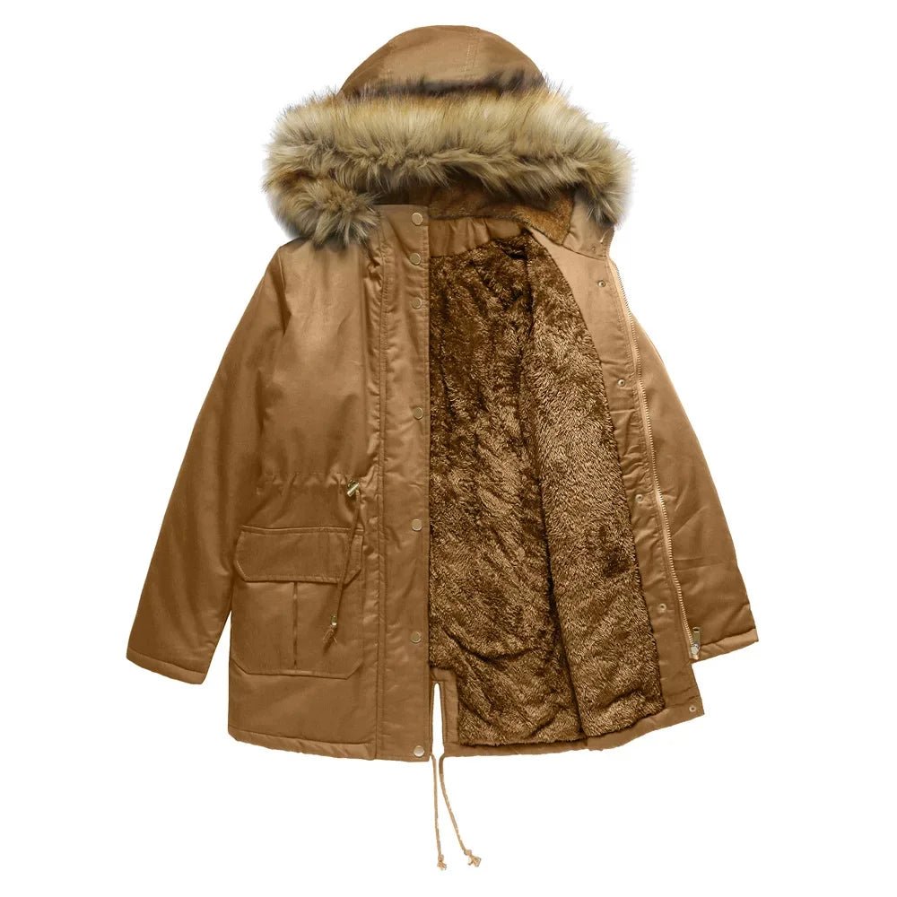 Valenzora – Langer Parka mit Fell