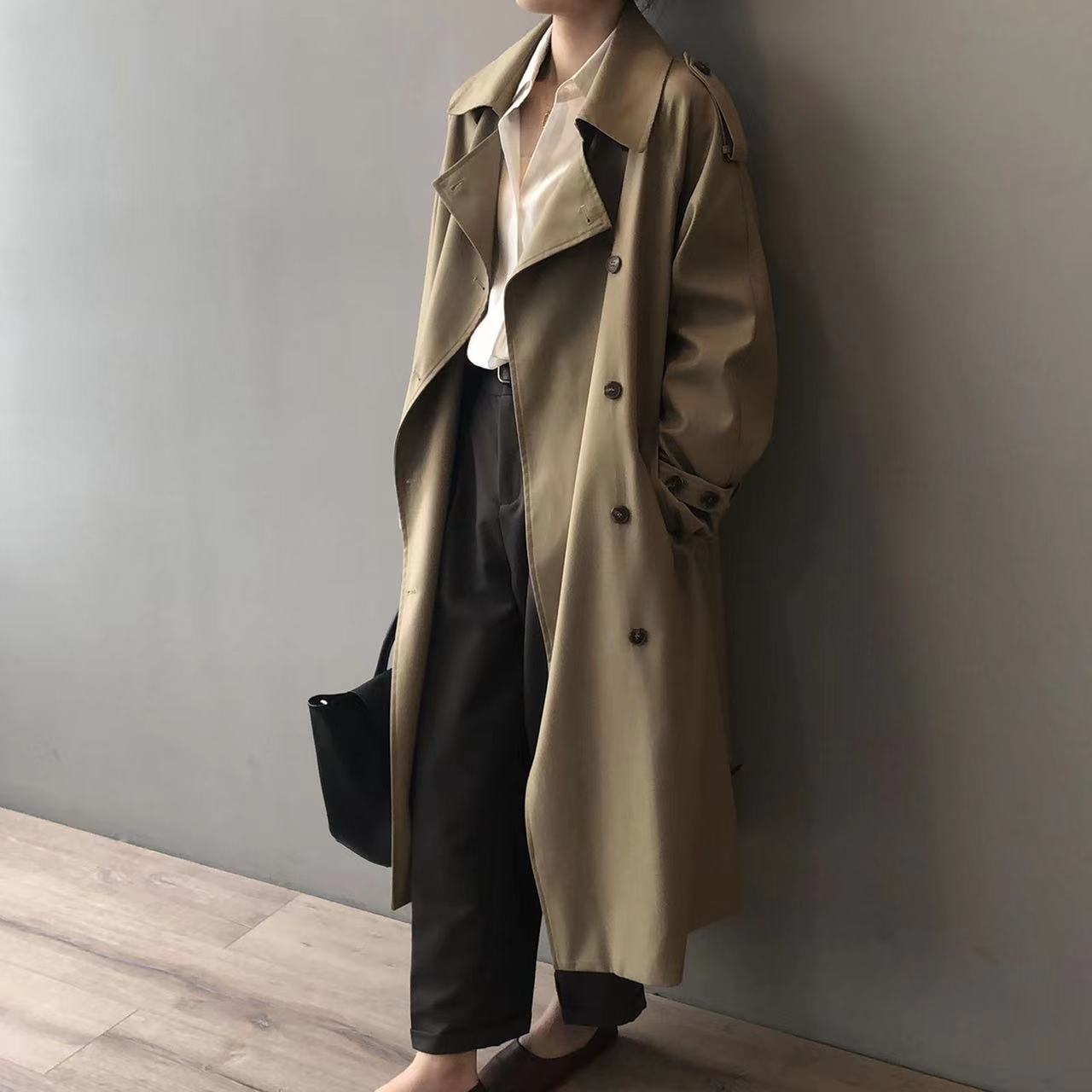 Double-breasted windbreaker