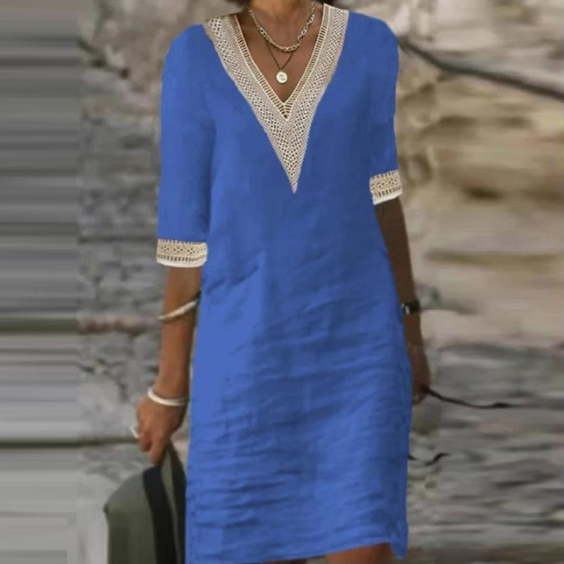 Valenzora | Stylish linen summer dress for women