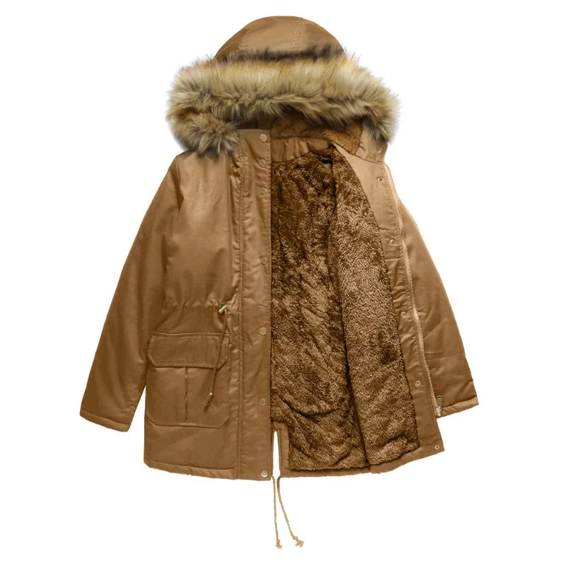 Valenzora – Langer Parka mit Fell