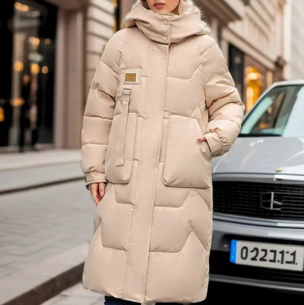 Valenzora – Elegant long waterproof puffer jacket
