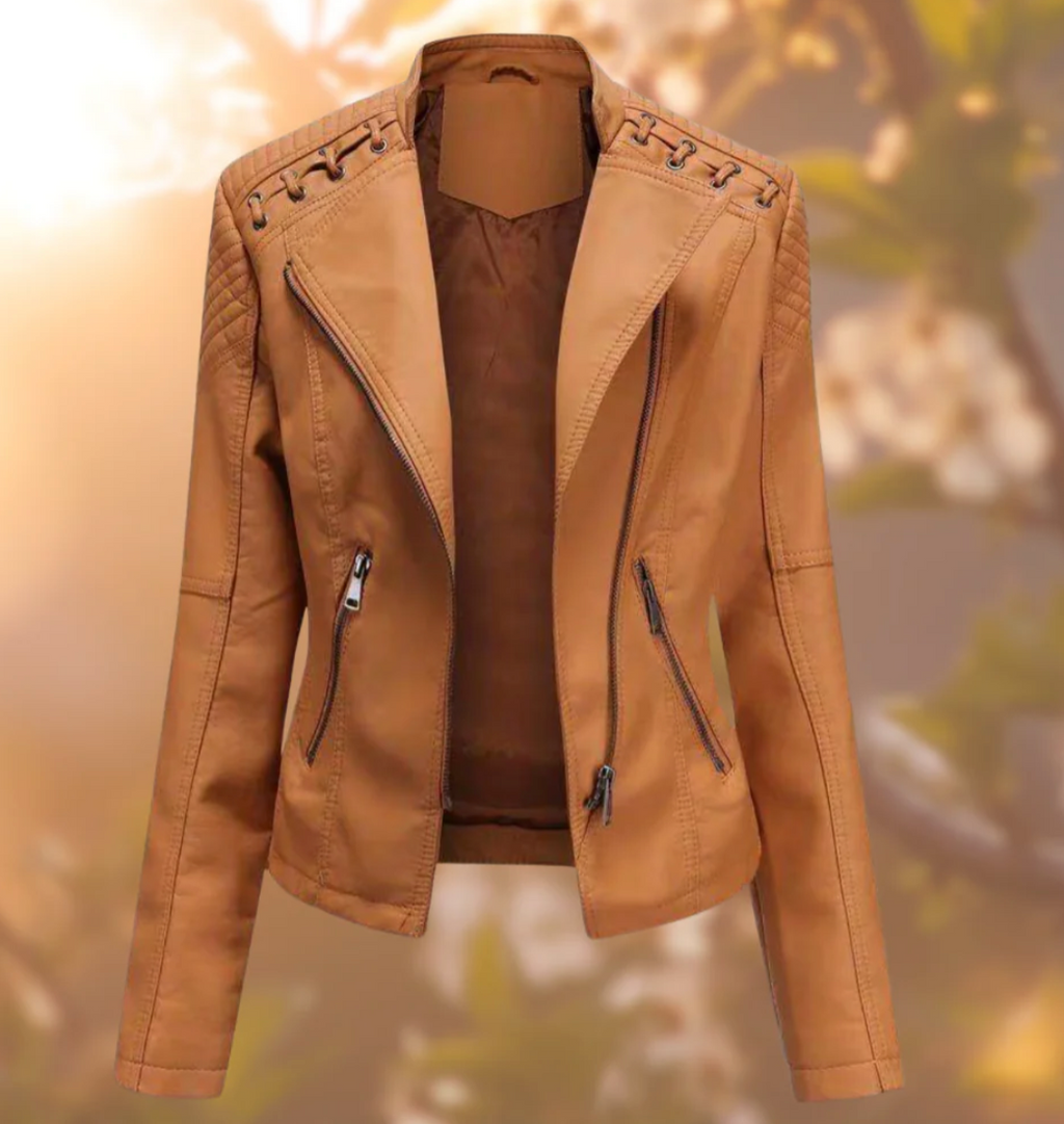 Valenzora | Classic leather jacket for women