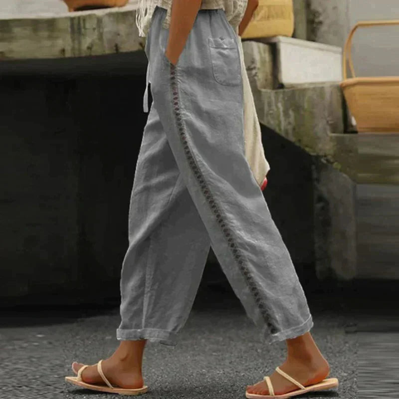 Valenzora | High-quality linen trousers with a modern cut for women