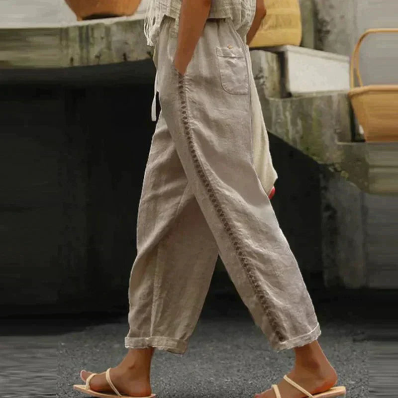 Valenzora | High-quality linen trousers with a modern cut for women