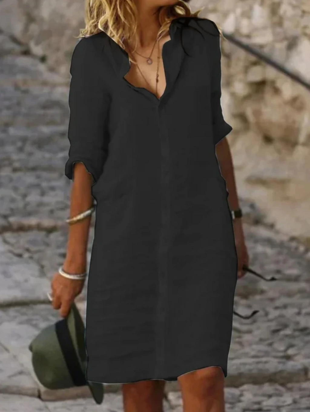 Valenzora | Linen Blouse Dress - Perfect Fit, Sustainable & Breathable - From Casual to Chic, Ideal for Every Season