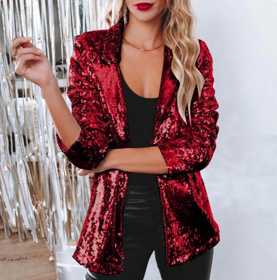 Valenzora | Stylish Winter Chic Glitter Blazers for Women