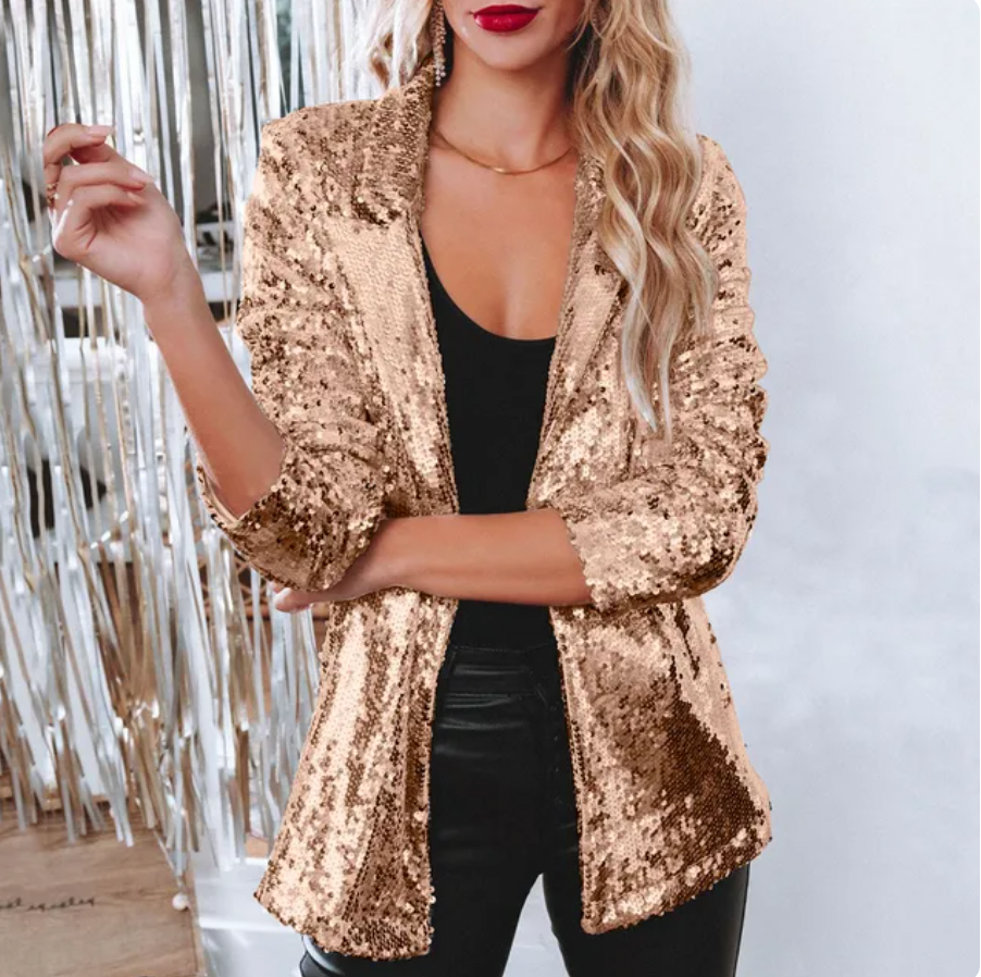 Valenzora | Glamouröser Pailletten-Blazer