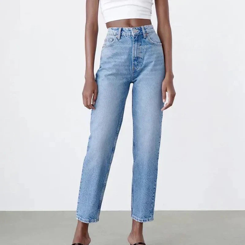 Valenzora | High-Waist Straight-Leg Jeans
