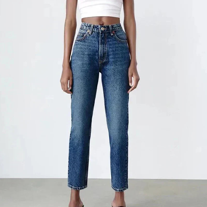 Valenzora | High-Waist Straight-Leg Jeans