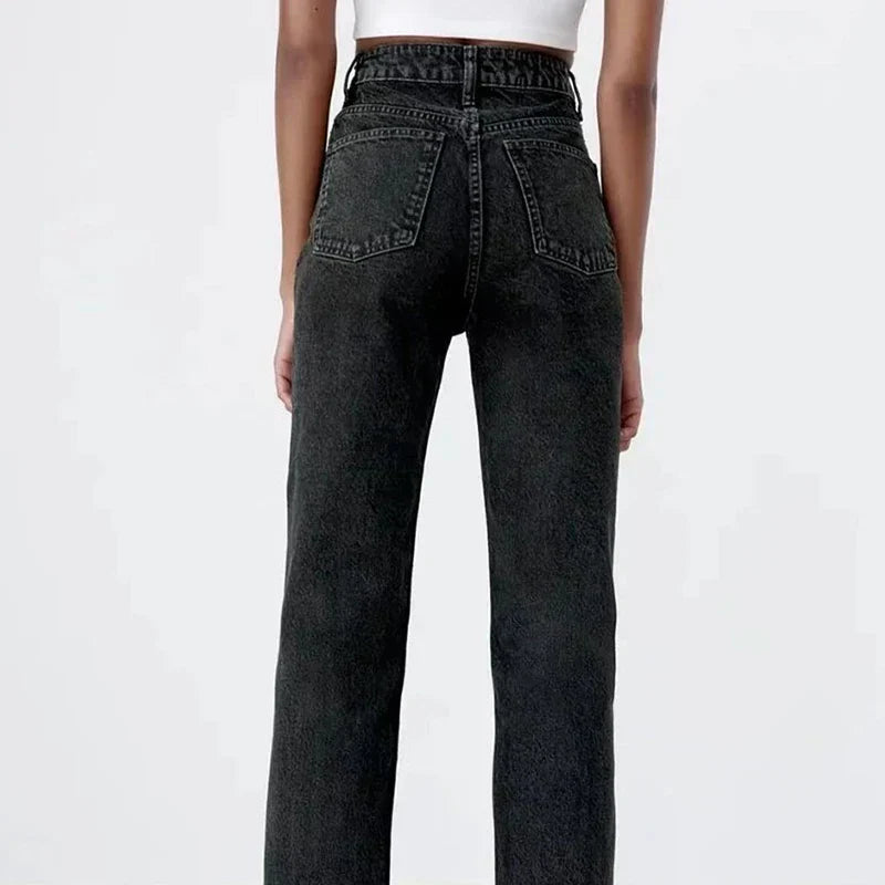 Valenzora | High-Waist Straight-Leg Jeans