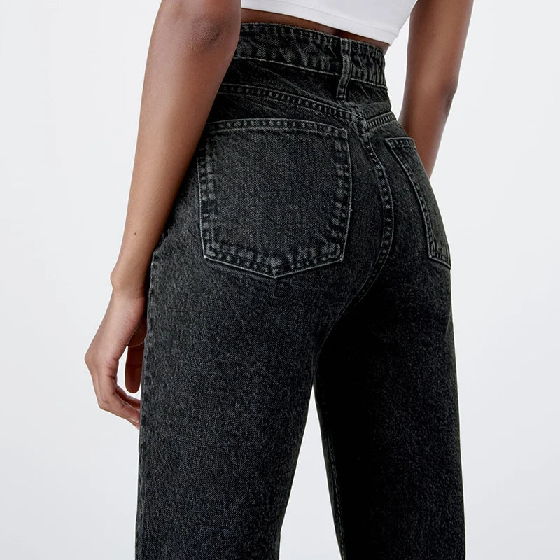 Valenzora | High-Waist Straight-Leg Jeans