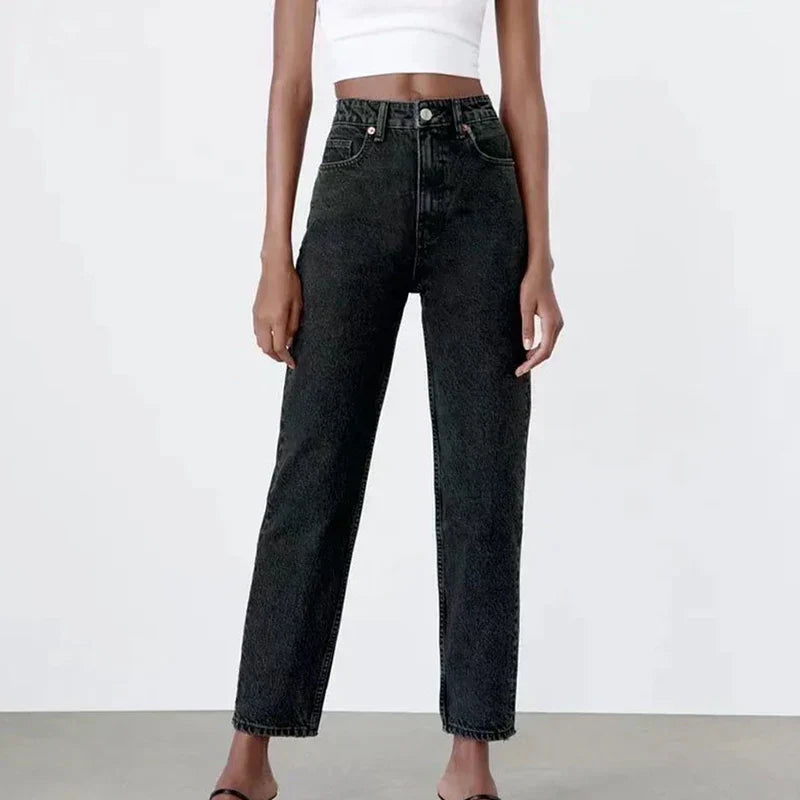 Valenzora | High-Waist Straight-Leg Jeans
