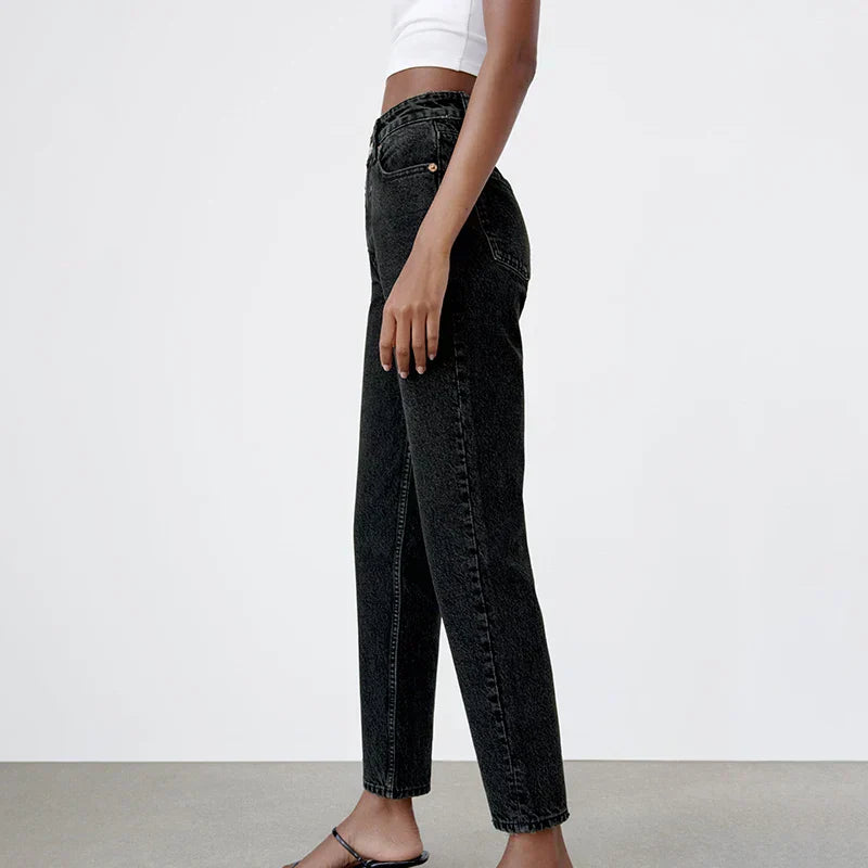 Valenzora | High-Waist Straight-Leg Jeans