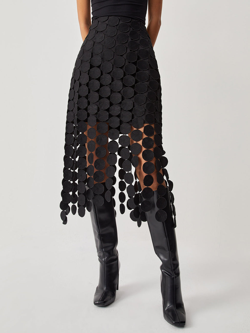 Valenzora | Eleganter, figurbetonter Midirock mit hoher Taille