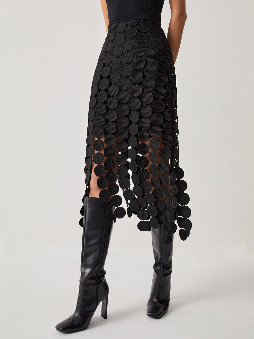 Valenzora | Eleganter, figurbetonter Midirock mit hoher Taille