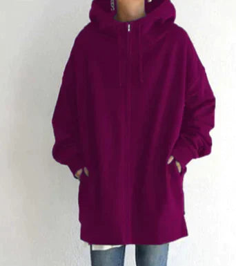 Women's winter hoodie with zipper