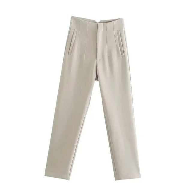 Hohe Taille - Legere Stoffhose