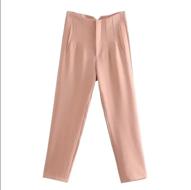 Hohe Taille - Legere Stoffhose