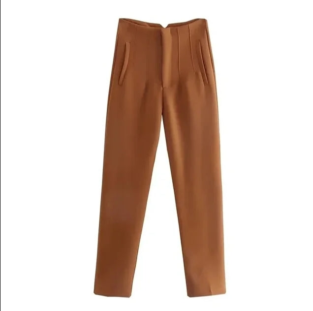 Hohe Taille - Legere Stoffhose