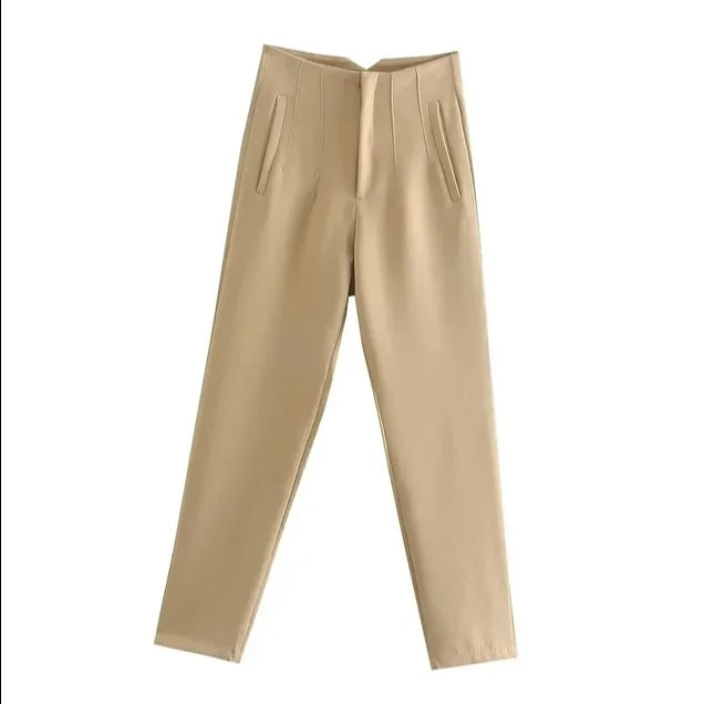 Hohe Taille - Legere Stoffhose