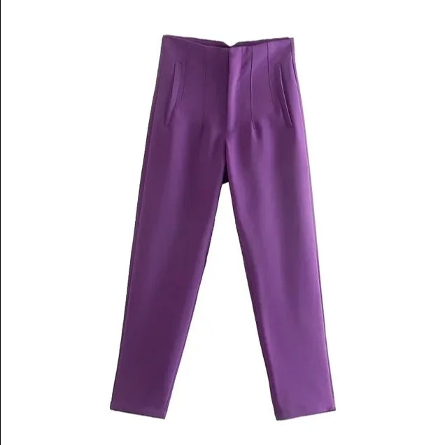 Hohe Taille - Legere Stoffhose