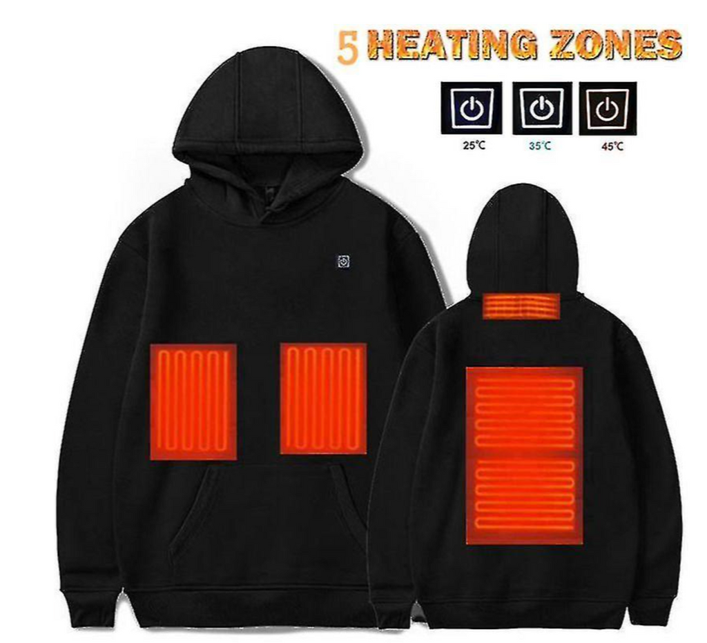 Valenzora Hoodies, USB electric heating lightweight hooded sweatshirts jacket