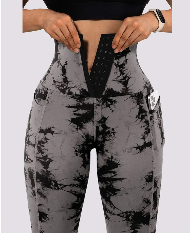 Valenzora | High-Waisted Sportleggings mit Reißverschluss