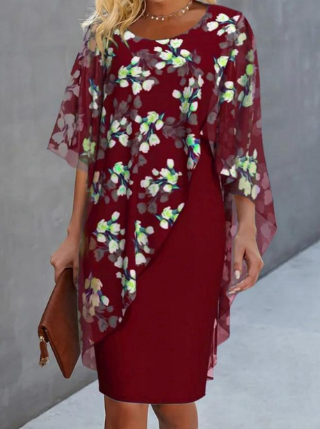 Valenzora | Elegant layered dress with flowers