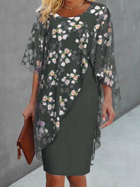 Valenzora | Elegant layered dress with flowers