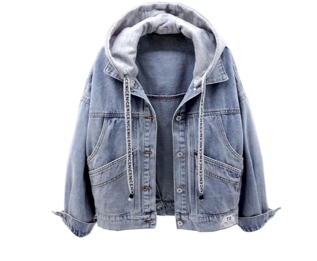 Valenzora - Lässige Damen-Jeansjacke mit Kapuze