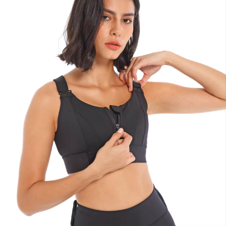 Valenzora | Adjustable zipper sports bra