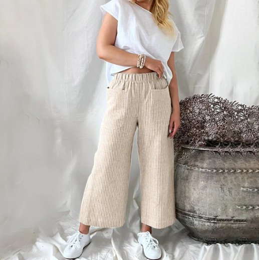 Valenzora | Effortlessly Striped Culottes Danife