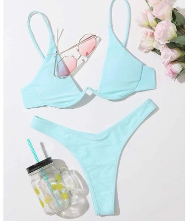 Valenzora – Underwire Bikini Set: Push-up Bra and Thong Swimwear for Women