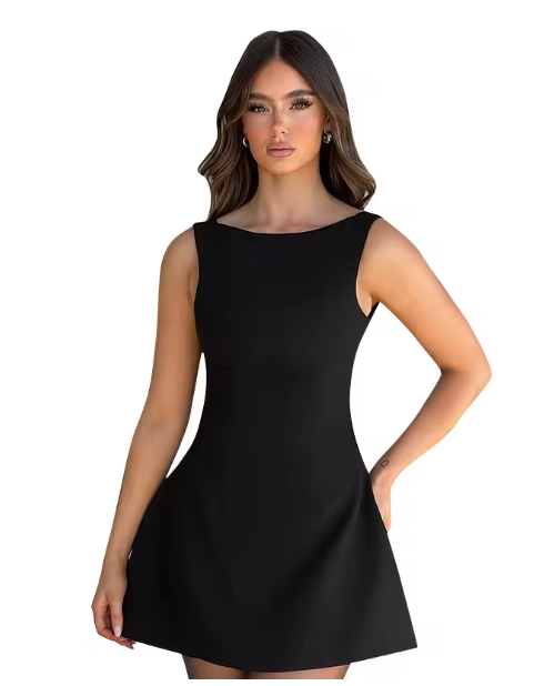 Damen-Skaterkleid mit elegantem Schnitt und hoher Taille, Größe [Größe fehlt]