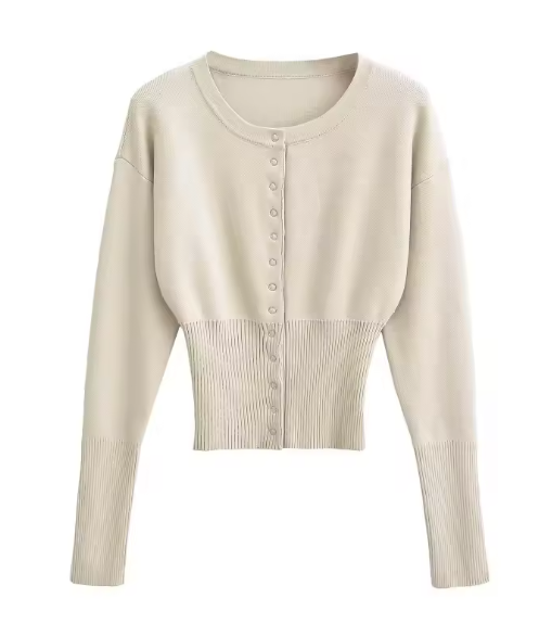 Valenzora | Long-sleeved neck cardigan