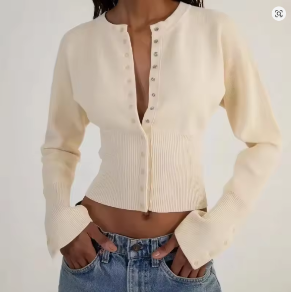 Valenzora | Long-sleeved neck cardigan