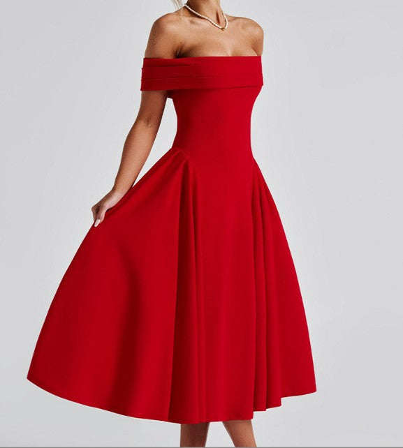 Valenzora | Elegant Blue Midi Dress