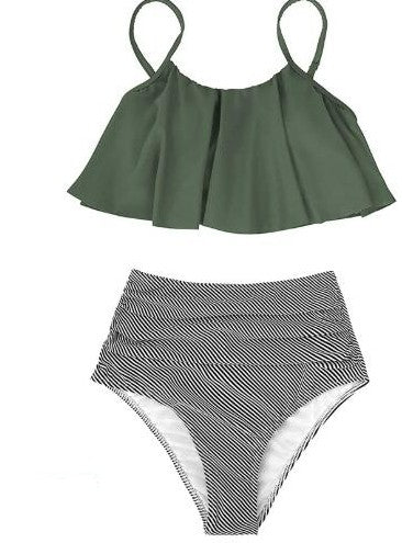 Valenzora Der bequemste und schönste Bikini des Jahres, mit einem höher geschnittenen Oberteil und einer höher geschnittenen Hose.