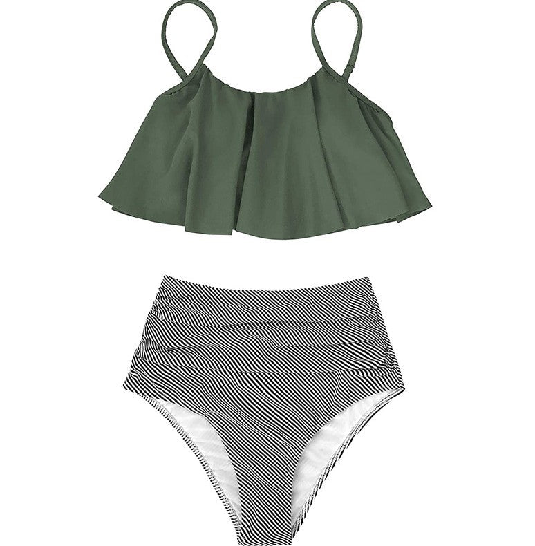 Valenzora Der bequemste und schönste Bikini des Jahres, mit einem höher geschnittenen Oberteil und einer höher geschnittenen Hose.