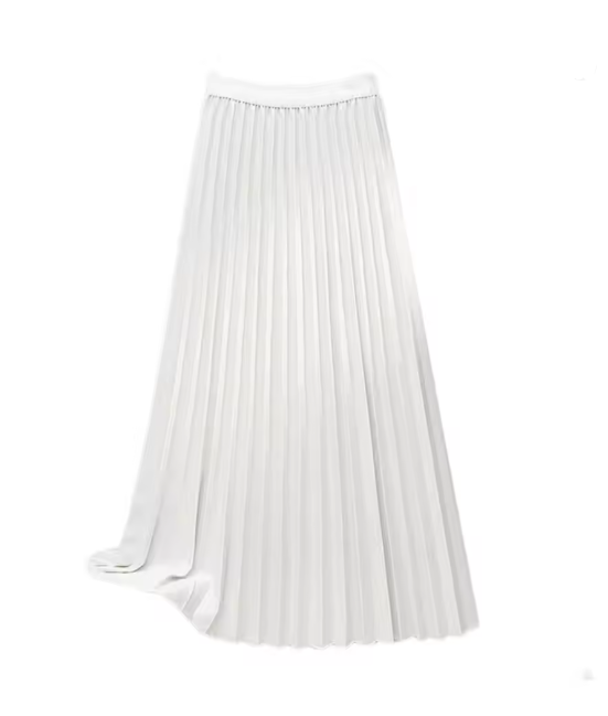 Valenzora | Pleated plain curly skirt