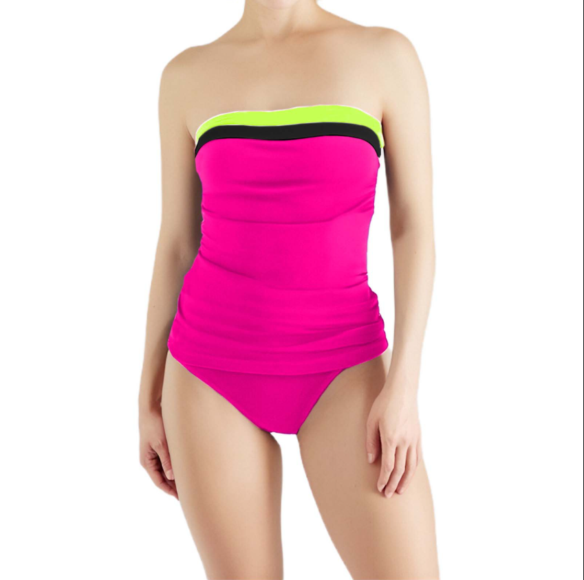 Valenzora | Tankini-Set mit Bauchkontrolle und Farbblock-Design