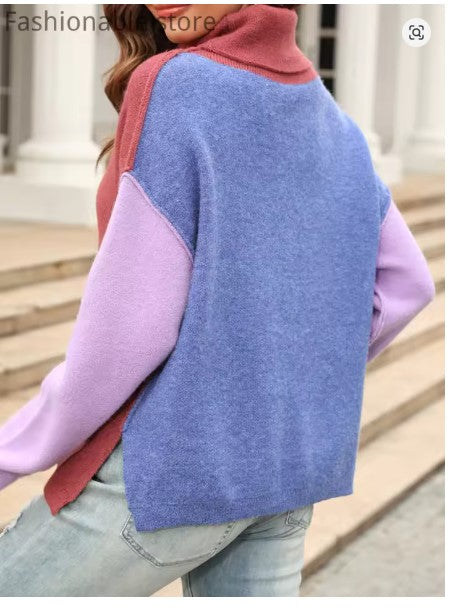 Valenzora – Color block sweaters are a winter trend