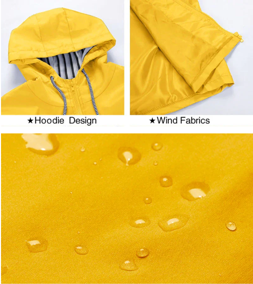 Valenzora | Casual windproof rain jacket for women