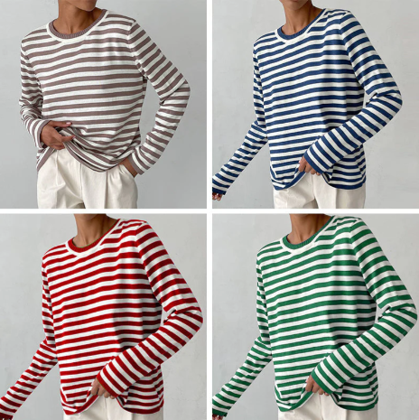 Valenzora | Gestreiftes Langarmshirt