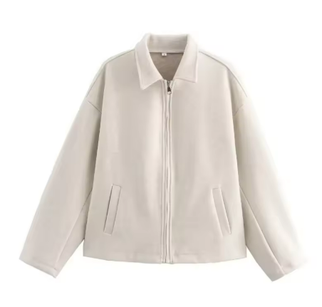 Valenzora | Brown Wool Jacket for Women with Elegant Collar