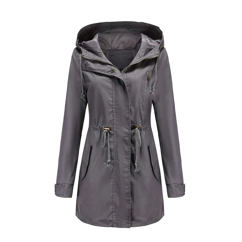 Valenzora | Baumwoll-Trenchcoat mit Kapuze