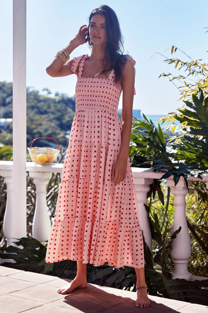 Valenzora - Casual midi dress with ruffles